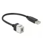 Keystone-module DeLOCK 86382 plat zwart wit USB C