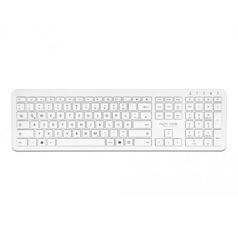 Toetsenbord DeLOCK 12014 RF draadloos QWERTZ Duits wit