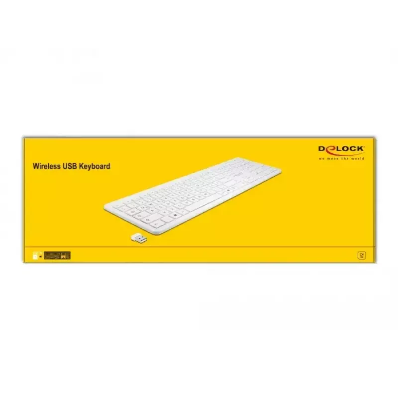 Toetsenbord DeLOCK 12014 RF draadloos QWERTZ Duits wit