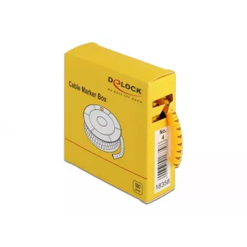 Kabelmarkeringsbox DeLOCK nr. 4 geel 500 stuks