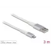 DeLOCK USB-data- en oplaadkabel voor iPhone iPad iPod 3 m Lightning