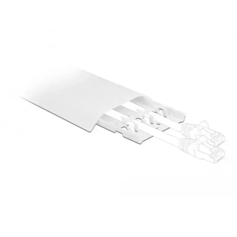 Kabelgoot DELOCK 20886, polypropyleen, wit, 300×85×10 mm, 2 stuks
