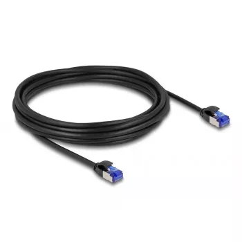 Netwerkkabel DeLOCK RJ45 Cat.6A S/FTP plat 5 m zwart