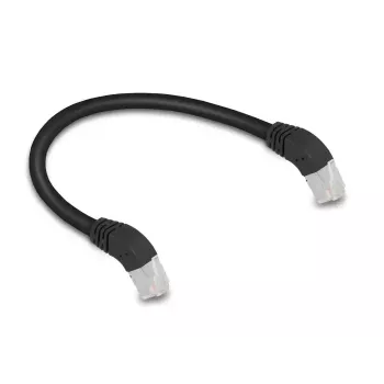 Netwerkkabel DeLOCK RJ45 Cat.6A S/FTP 45° naar beneden 0,25 m zwart