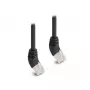 Netwerkkabel DeLOCK RJ45 Cat.6A S/FTP 45° naar beneden 0,25 m zwart