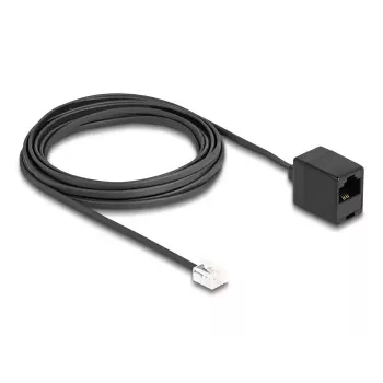 DeLOCK telefoonkabel RJ11-stekker naar RJ45-bus zwart 5 m