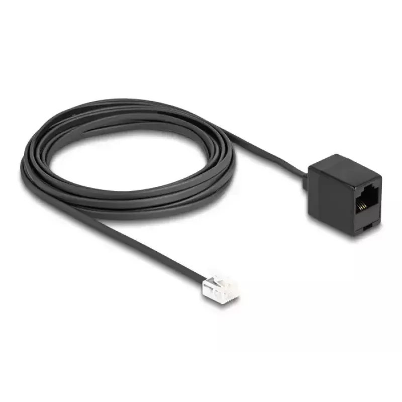 DeLOCK telefoonkabel RJ11-stekker naar RJ45-bus zwart 5 m