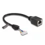 Netwerkkabel DeLOCK 88006 RJ45-bus naar pinheader bus Cat5e 0,23 m zwart