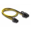 DeLOCK 83004 interne stroomkabel 0,5 m PCI-E 6-pin naar 2 x 6+2-pin