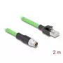 Netwerkkabel DeLOCK M12 kabel X-gecodeerd 8-polig stekker naar RJ45 stekker PUR TPU 2 m