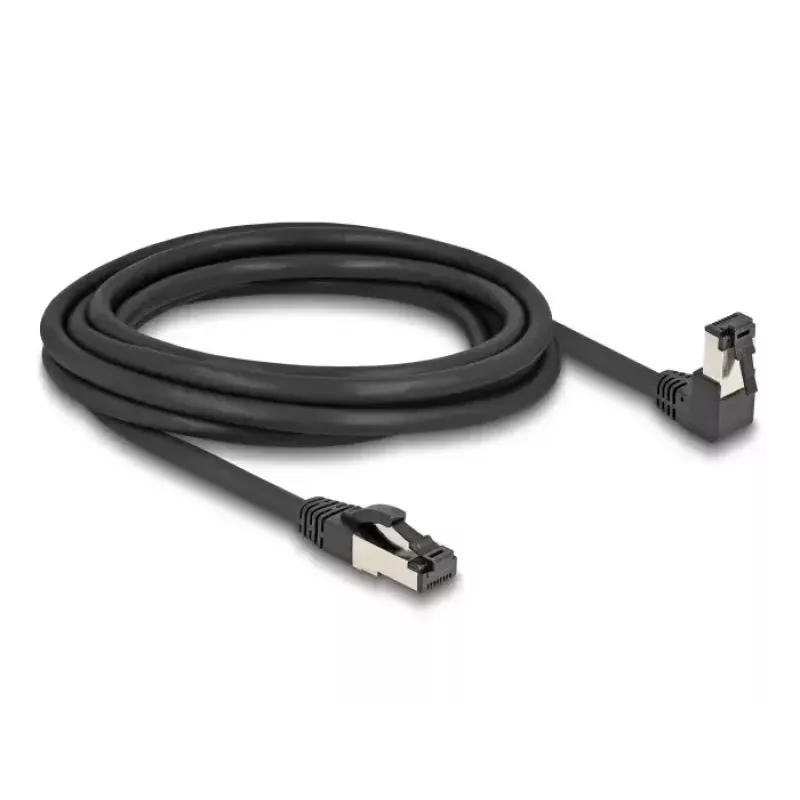 Netwerkkabel DeLOCK RJ45 Cat.8.1 90° haaks / recht 3 m zwart