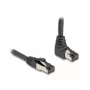 Netwerkkabel DeLOCK RJ45 Cat.8.1 90° naar beneden haaks / recht 1 m zwart