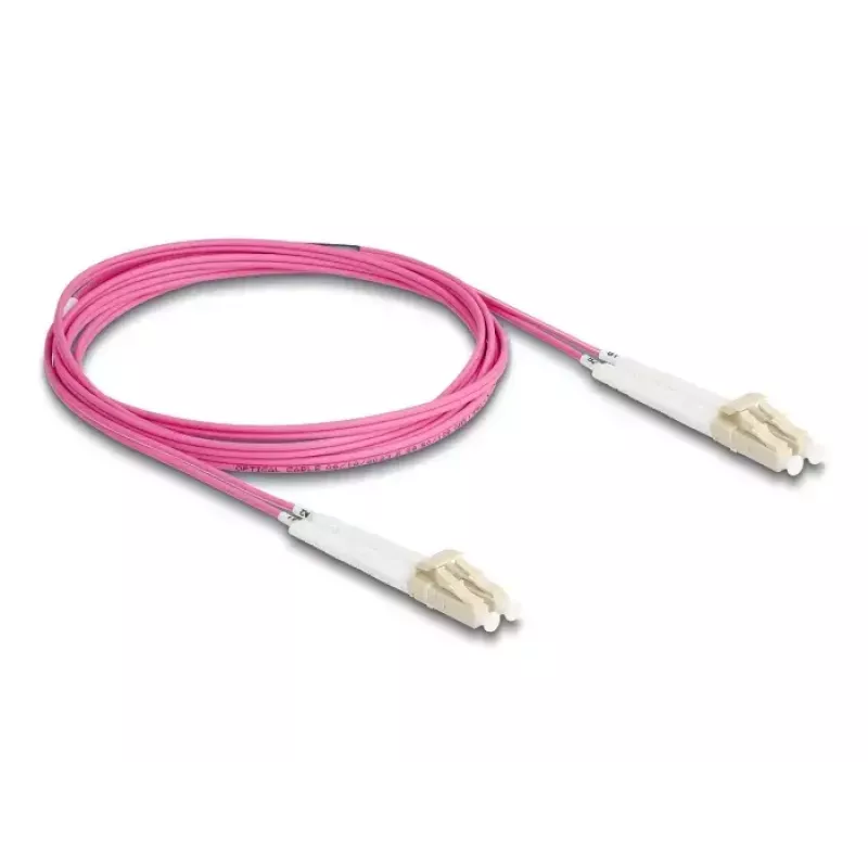 DeLOCK optical fiber kabel LC duplex naar LC duplex OM4 2 m