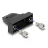 DeLOCK kabeltule D-sub-behuizing 9-polig voor platte kabel, kunststof, zwart, 25×32×14 mm