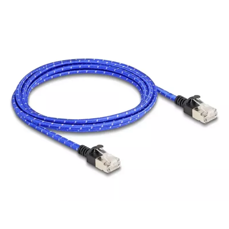 DeLOCK netwerkkabel RJ45 2 m Cat6A U/FTP blauw