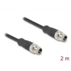 DeLOCK netwerkkabel M12-kabel X-gecodeerd 8-polig stekker naar stekker Cat5e 2 m zwart