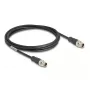 DeLOCK netwerkkabel M12-kabel X-gecodeerd 8-polig stekker naar stekker Cat5e 2 m zwart