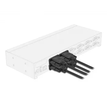 DeLOCK 86824 seriële kabel zwart 2 m DB-9