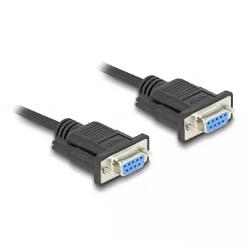 DeLOCK 86824 seriële kabel zwart 2 m DB-9