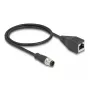 DeLOCK industriële Ethernet-kabel M12-kabel D-gecodeerd 4-polig stekker naar RJ45 bus Cat5e 0,5 m zwart