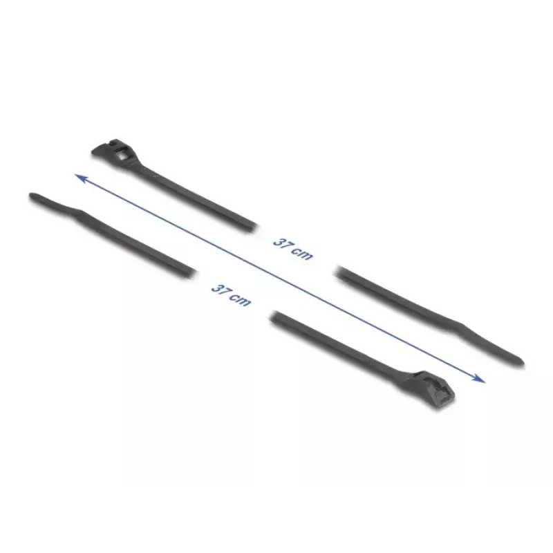 DeLOCK herbruikbare kabelbinder 19503 polyamide zwart 370 mm 100 stuks