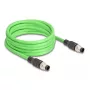 Netwerkkabel DeLOCK M12 kabel A-gecodeerd 8-polig stekker naar stekker PUR (TPU) 5 m