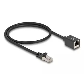 Netwerkkabel DeLOCK 88052 RJ-45 Cat6a 0,5 m zwart