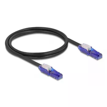 Netwerkkabel DeLOCK 80926 RJ-45 Cat6 1 m zwart violet