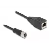 DeLOCK M12-adapterkabel D-gecodeerd 4-polig bus naar RJ45 bus 50 cm