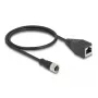 DeLOCK M12-adapterkabel D-gecodeerd 4-polig bus naar RJ45 bus 50 cm