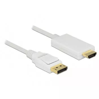 Videokabel-adapter DeLOCK 83819 3m DisplayPort HDMI wit