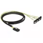 Interne stroomkabel DeLOCK 85687, 1 m, Mini SAS SFF-8087 naar 4 SATA