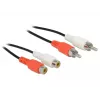 Audiokabel DeLOCK 85807 5m 2 x cinch zwart rood wit