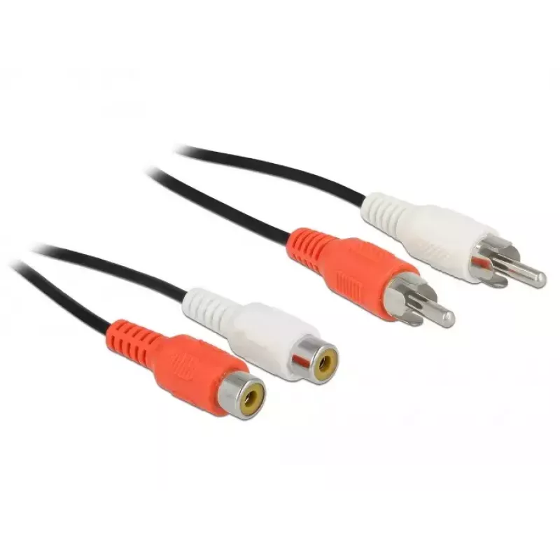 Audiokabel DeLOCK 85807 5m 2 x cinch zwart rood wit
