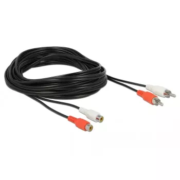 Audiokabel DeLOCK 85807 5m 2 x cinch zwart rood wit