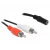 Audiokabel DeLOCK 85808 1,4 m 2xRCA 3,5 mm zwart rood wit