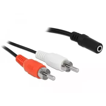 Audiokabel DeLOCK 85808 1,4 m 2xRCA 3,5 mm zwart rood wit