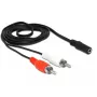 Audiokabel DeLOCK 85808 1,4 m 2xRCA 3,5 mm zwart rood wit