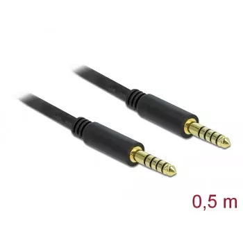Audiokabel DeLOCK 85790 0,5 m 4,4 mm zwart
