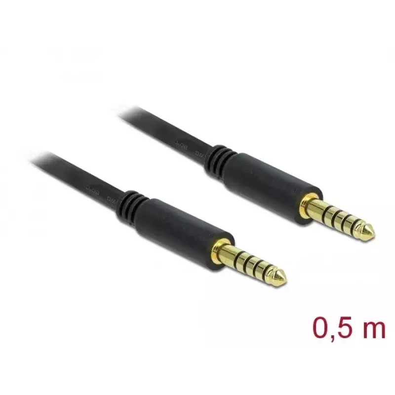 Audiokabel DeLOCK 85790 0,5 m 4,4 mm zwart