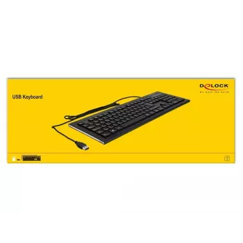 DeLOCK 12672 toetsenbord Office USB QWERTZ Duits zwart