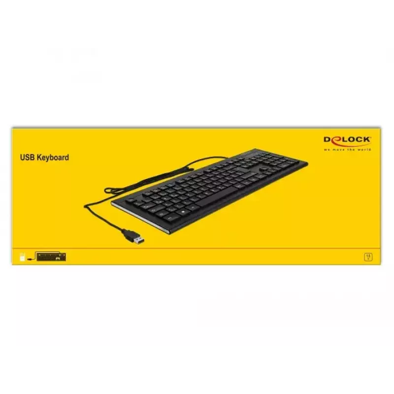 DeLOCK 12672 toetsenbord Office USB QWERTZ Duits zwart