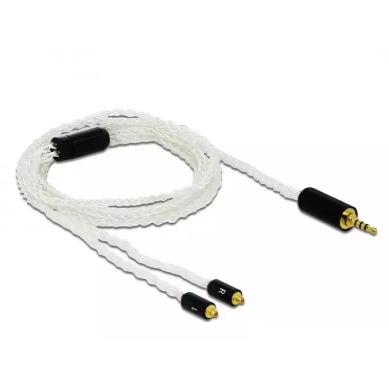 Audiokabel DeLOCK 85848 1,2 m 2,5 mm 2x MMCX wit