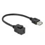 Keystone-module DeLOCK 86384 plat zwart USB-C