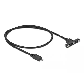 DeLOCK kabel USB 2.0 Micro-B bus paneelmontage naar USB 2.0 Micro-B stekker 0,5 m