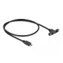 DeLOCK kabel USB 2.0 Micro-B bus paneelmontage naar USB 2.0 Micro-B stekker 0,5 m