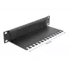 Borstelpaneel DeLOCK 10 inch kabelmanagement-borstelstrip met kabelsteunplaat 1 U zwart