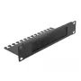 Borstelpaneel DeLOCK 10 inch kabelmanagement-borstelstrip met kabelsteunplaat 1 U zwart