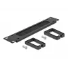 Borstelpaneel DeLOCK 10 inch kabelmanagement-borstelstrip met 2 haken 1U zwart