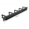 Borstelpaneel DeLOCK 19 inch kabelmanagement-borstelstrip met 5 haken 1U zwart
